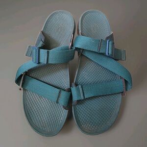 Chaco Lowdown Women Size 10 Sandals Slides Hiking Outdoors Teal Green Strappy